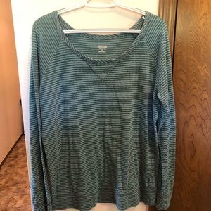 Mossimo teal striped long sleeve shirt. Size XL